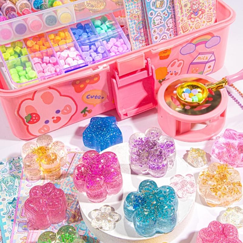 1 набор креативных желеобразных восковых формочек для кошачьих лапок, огненных красок, игрушек, сделанных своими руками, мягкая липкая игрушка для снятия стресса и релаксации