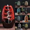 Ceramic Waterfall Backflow Incense Burner Creative Incense Sandalwood Tower Incense Home Decoration Gift Incense