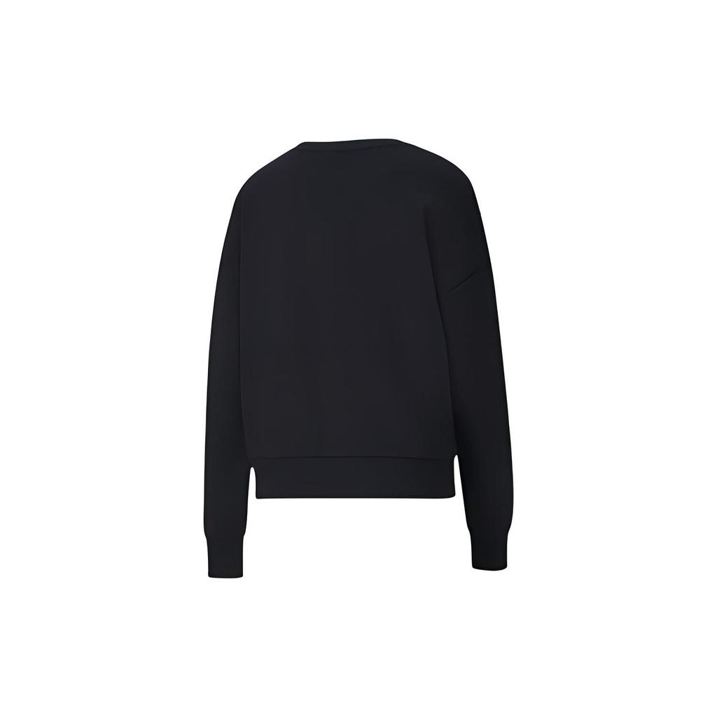PUMA Sweatshirts Women's Black Crew Neck Moderate Regular 597405-71