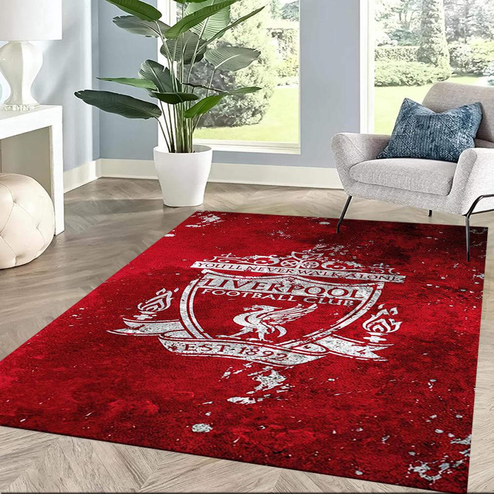 Liverpool Football Club Area Rug Suitable For Balcony Foyer Bedrooms Kitchen Antislip Carpet Anime Office Decor Spiritual Gift