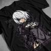 2026 Лето 2b Nier Automata Черное Платье Hex Tech Японский Кандзи Принт Мягкий Хлопок Унисекс Фан Унисекс И Унисекс Футболка Повседневные Топы