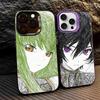 Девушка с зелеными волосами Code Geass Матовый чехол для iPhone 17 Air 16 E 15 14 Plus 13 12 Mini 11 Pro Max Акриловый лист Силиконовая крышка