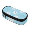 Pencil Case Structured Strong Polyester Fabric Easy Open Zipper with Main Compartment Mesh Pocket and Pen Slots for Everyday Study