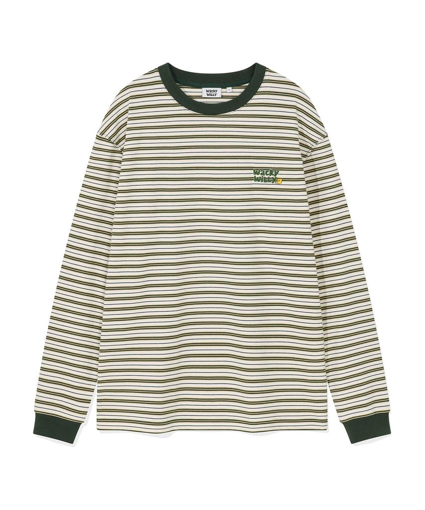 WACKY WILLY Striped Long Sleeve Green