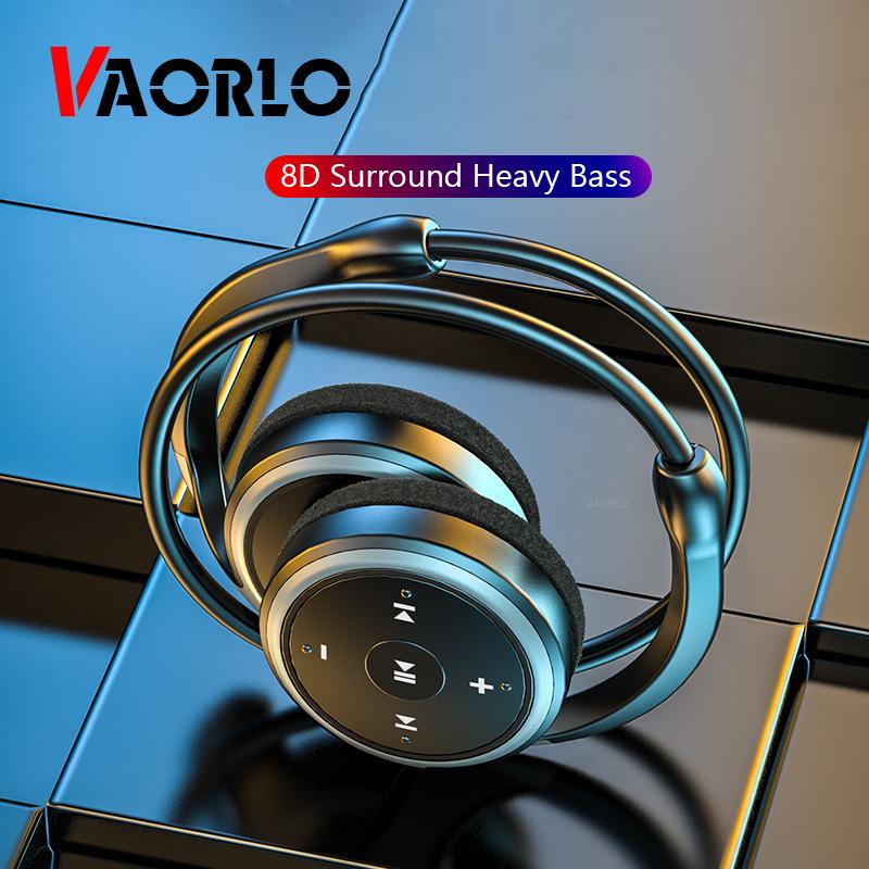 VAORLO Мини-наушники Складные беспроводные наушники 8D Surround Heavy Bass с HD-микрофоном Поддержка режима FM TF для iphone Xiaomi Huawei