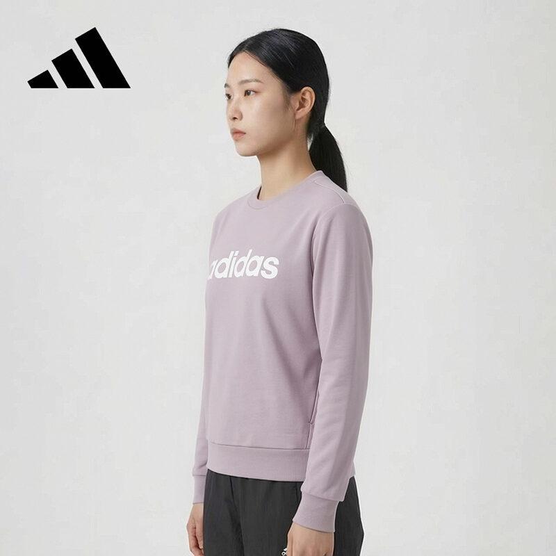 adidas Женская модная вязаная толстовка с круглым вырезом