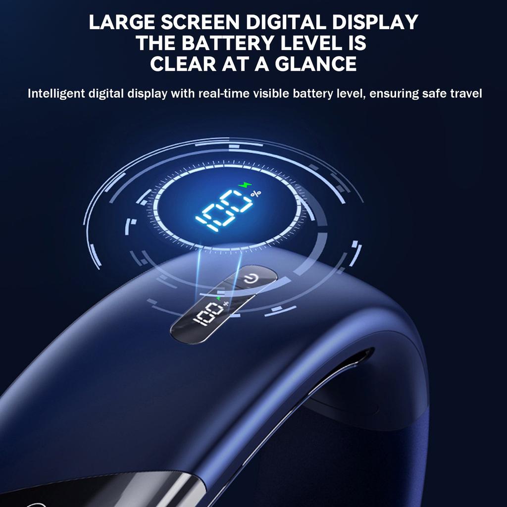 Cold Portable Rechargeable Personal Wearable, 3 Wind Speed, Neck Support, USB Bladeless Lightweight Fan For Hot Flashes, Trav