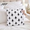 Soft Plush Decorative Cushion Cases Halloween Ghost Cover, Fuzzy Throw Pillow 18x18 Inch Seasonal Bedroom Accessories Washable Case for Sofa