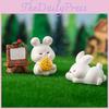 Adorable Cartoon Cute Rabbit Diy Decoration Resin Craft Artistic Tabletop Ornament