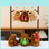 Charming Capybara Plush Toy Cute Keychain Animal Figurine Soft Velvet Stuffed Doll