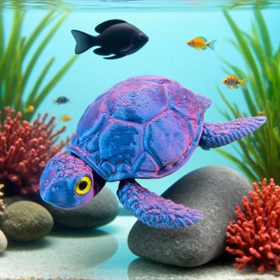 Yousheng 3D-печатная фигурка черепахи, подвижные суставы, фигурка черепахи, сочлененная модель морского животного, игрушка-непоседа, украшение для дома, офиса, рабочего стола