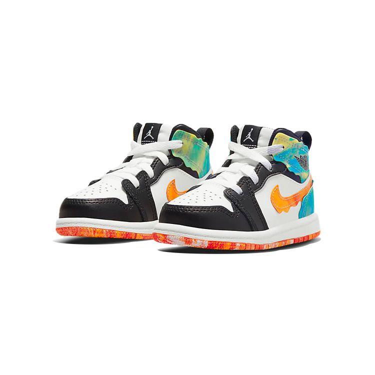 Air Jordan 1 Mid SE TD Drip Baby Кроссовки Black Team-Orange Kumquat DJ6564-038