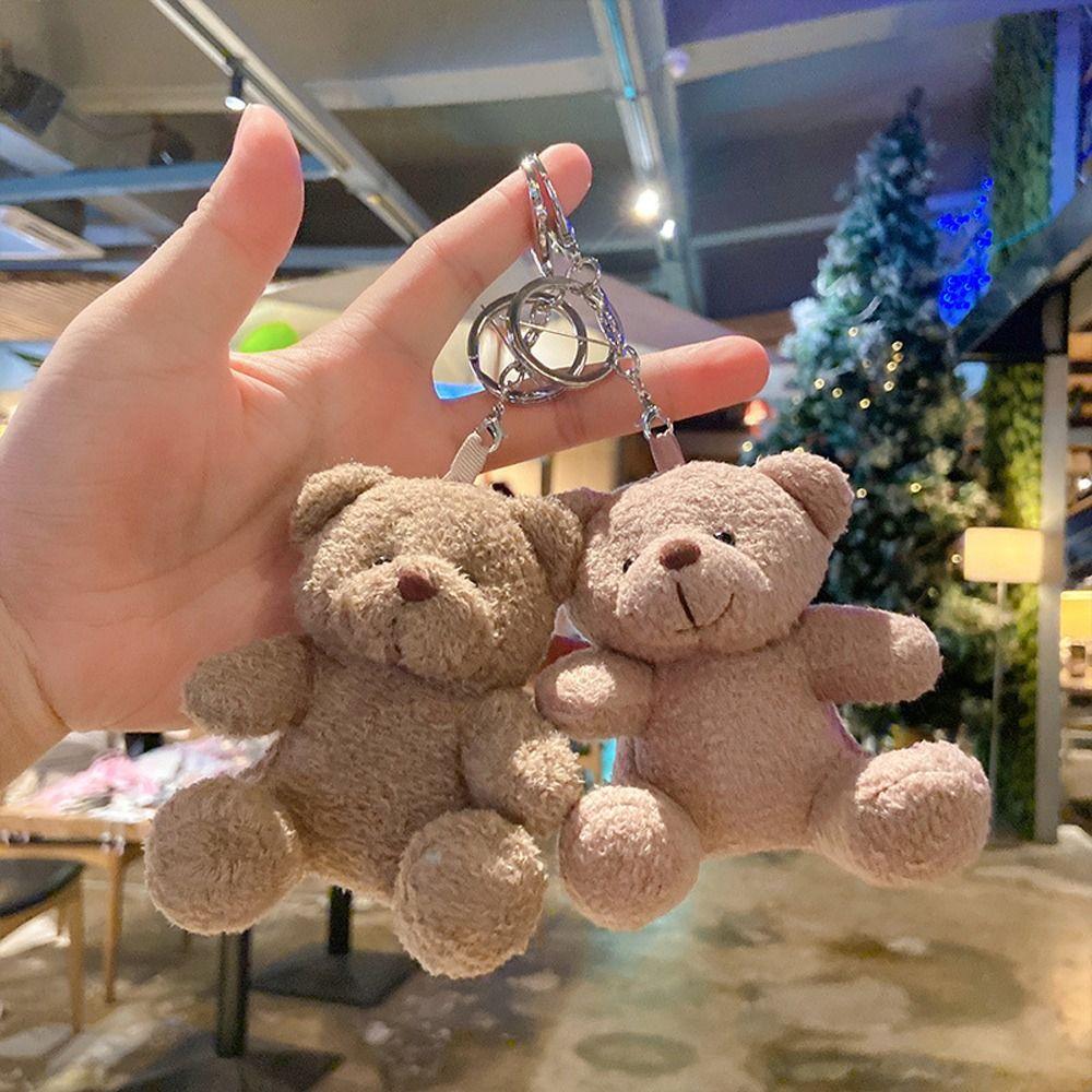 Backpack Pendant Keychain Sitting Bear Plush Doll Bear Plush Keychain Plush Keyring Bear Plush Doll