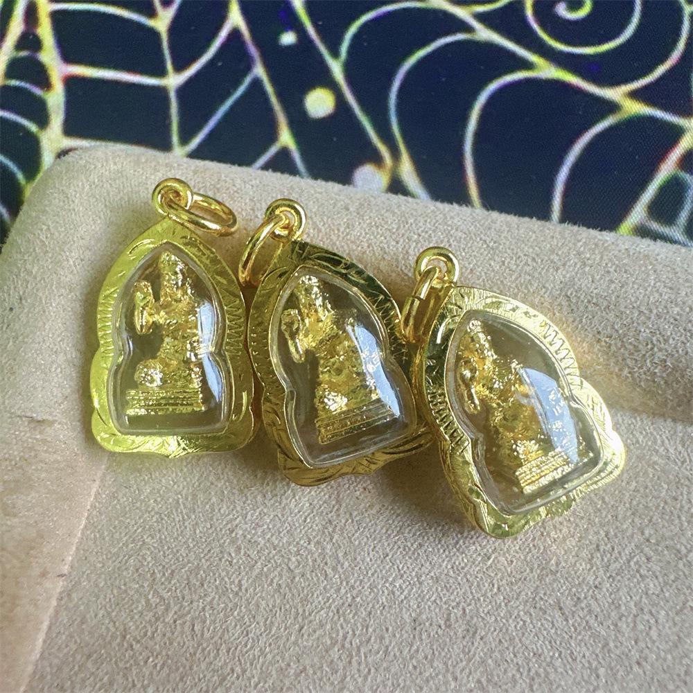 Тайская буддийская мини-статуэтка Приглашающей Богини - Аутентичный Храмовый Дизайн