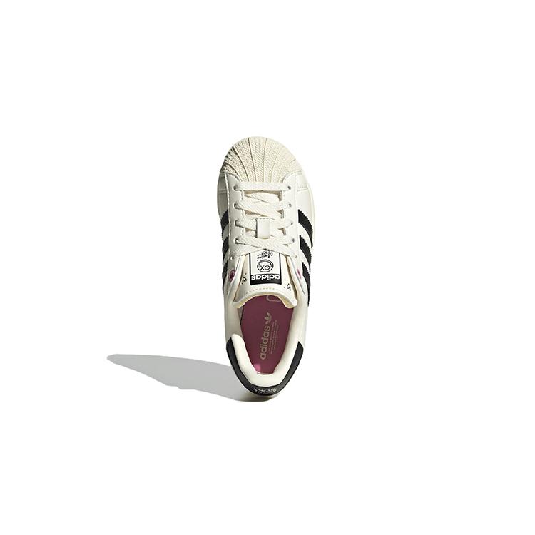adidas Оригиналы SUPERSTAR C Удобные Износостойкие Низкие Кеды для Скейтборда Бежевые Детские Возраст 3 7 Лет GZ1754