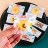 Flower Series Cookie Biscuit 100Pcs/200Pcs Set Packaging Bags Semi-Transparent with Floral Print Design Packing Bags