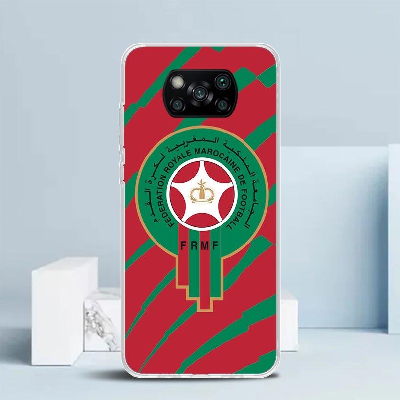 Morocco Flag Phone Case For Xiaomi Poco F7 Ultra X5 X6 X7 Pro M7 Redmi 15C 15 13C 13 12C 12 10C 10 10A 9 9C 9A 9T Cover Poco X7
