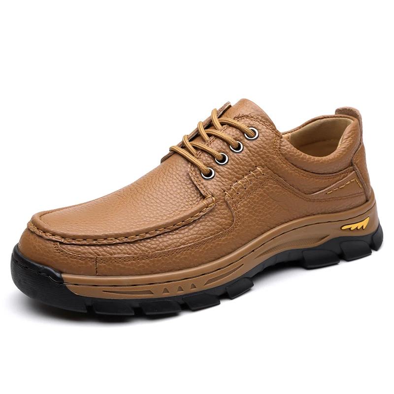 Fashion Non-Slip Mens Casual Shoes Retro Style Walking Sneakers Fashion Comfort Hiking Shoes Handmade Leisure Treking Footwear Trainers