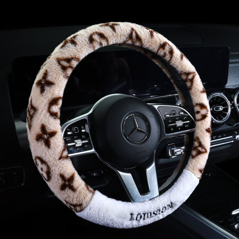 Plush Winter Car Steering Wheel Cover, Trendy and Cute for Women, Car Handle Cover for Girls, Winter Car Accessories