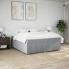 Maison Exclusive - Sommier à lattes de lit avec matelas Gris clair 200x200cm Tissu