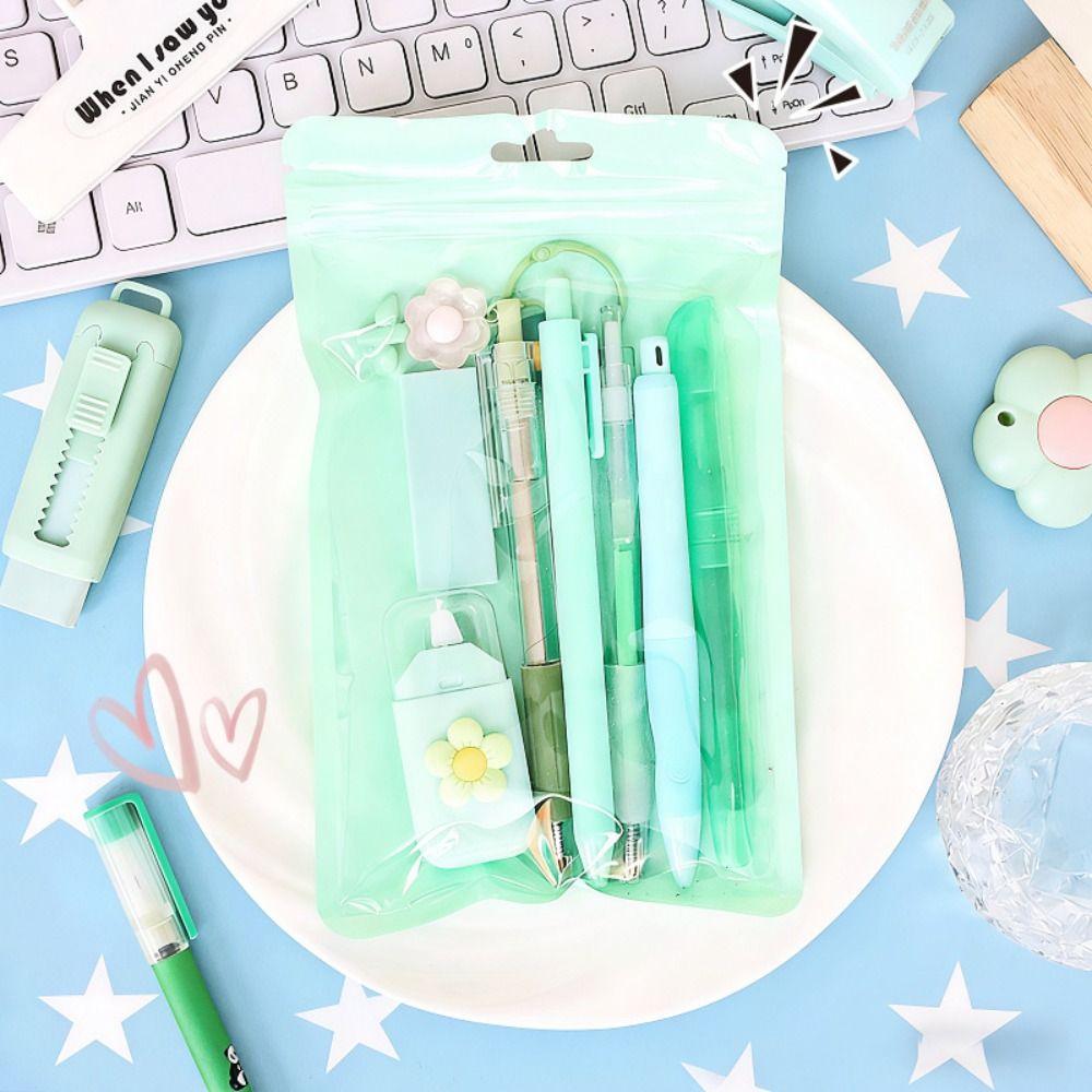 8-in-1 Stationery Set Flower Series Highlighter High Quality Correction Tape Students