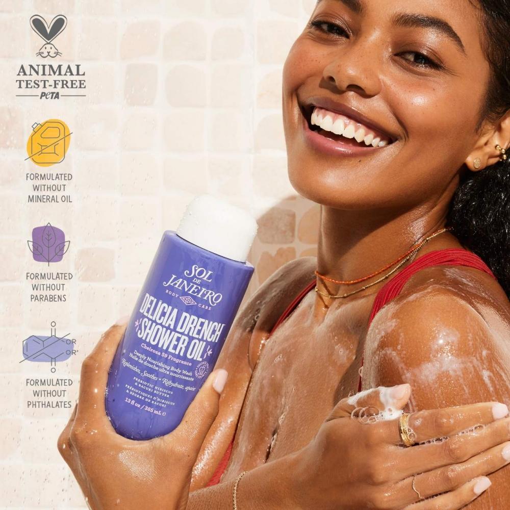 Sol De Janeiro Del Cia Drench  Moisturizing Shower Oil 3.04 Oz   90 Ml