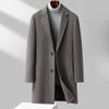 Wool Handmade Double-sided Woolen Coat Medium and Long Goose Down Take-off Liner Youth Woolen Coat Men's Coat