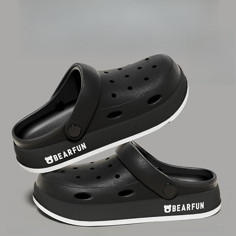 Baotou Hole Shoes женские милые тапочки сандалии с рисунком летние дышащие пляжные туфли на толстой подошве для мужчин