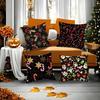 Christmas Tree Bells Snowman Pillow Case Short Plush Double-sided Print Square Throw Pillow Covers Sofa Home Cushion Decor