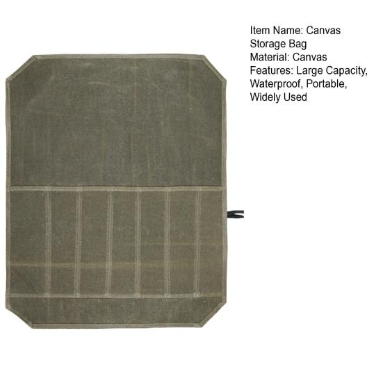 Knife Roll Bag with 7 Slots Large Capacity Easy Carrying Wear Resistant Waterproof Portable Cooking Knife Organizer Storage Pouch