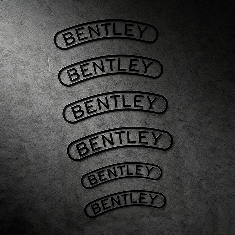 1Set B-Bentley-Y Brake Caliper Sticker Car Logo Brakes Decorative Decal For Bentley Flying Spur Continental GT Bentayga Mulsanne
