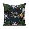 Decorative Printed Merry Christmas Theme Cushion Cover Xmas Decorations for Sofa Living Room Set of 5 12 x 12 inch Multi