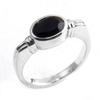 Серебряные украшения с подвесками, Натуральный драгоценный камень, Кольцо ручной работы, Ювелирные изделия унисекс, Кольцо с черным ониксом