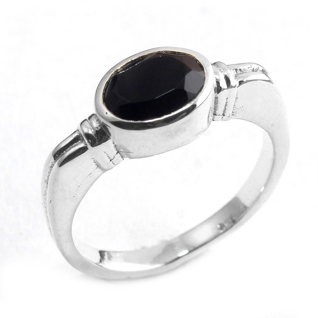 Серебряные украшения с подвесками, Натуральный драгоценный камень, Кольцо ручной работы, Ювелирные изделия унисекс, Кольцо с черным ониксом