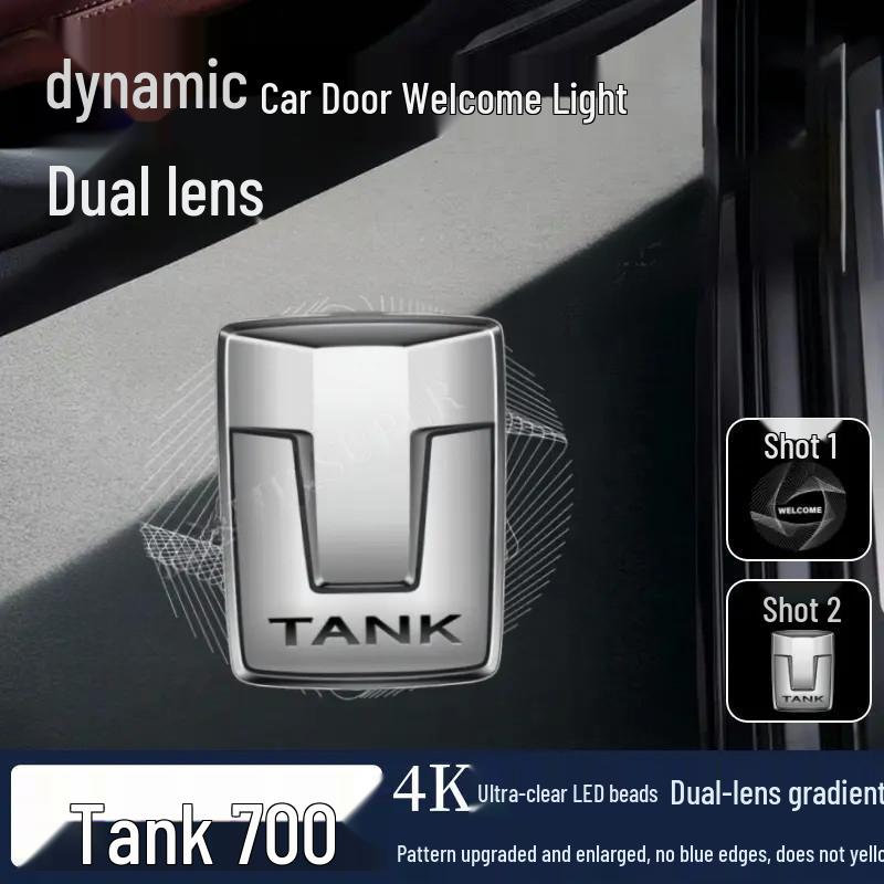 Tank 700 Hi4T Dynamic Приветственные Огни Проекции Ultra-HD для Украшения Двери Автомобиля
