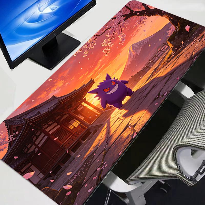 Large Mouse Pad Gengar Pokemon Pikachu pc speed For esports players x rug Laptop Computer Keyboard  desk Mat xxl mousepad