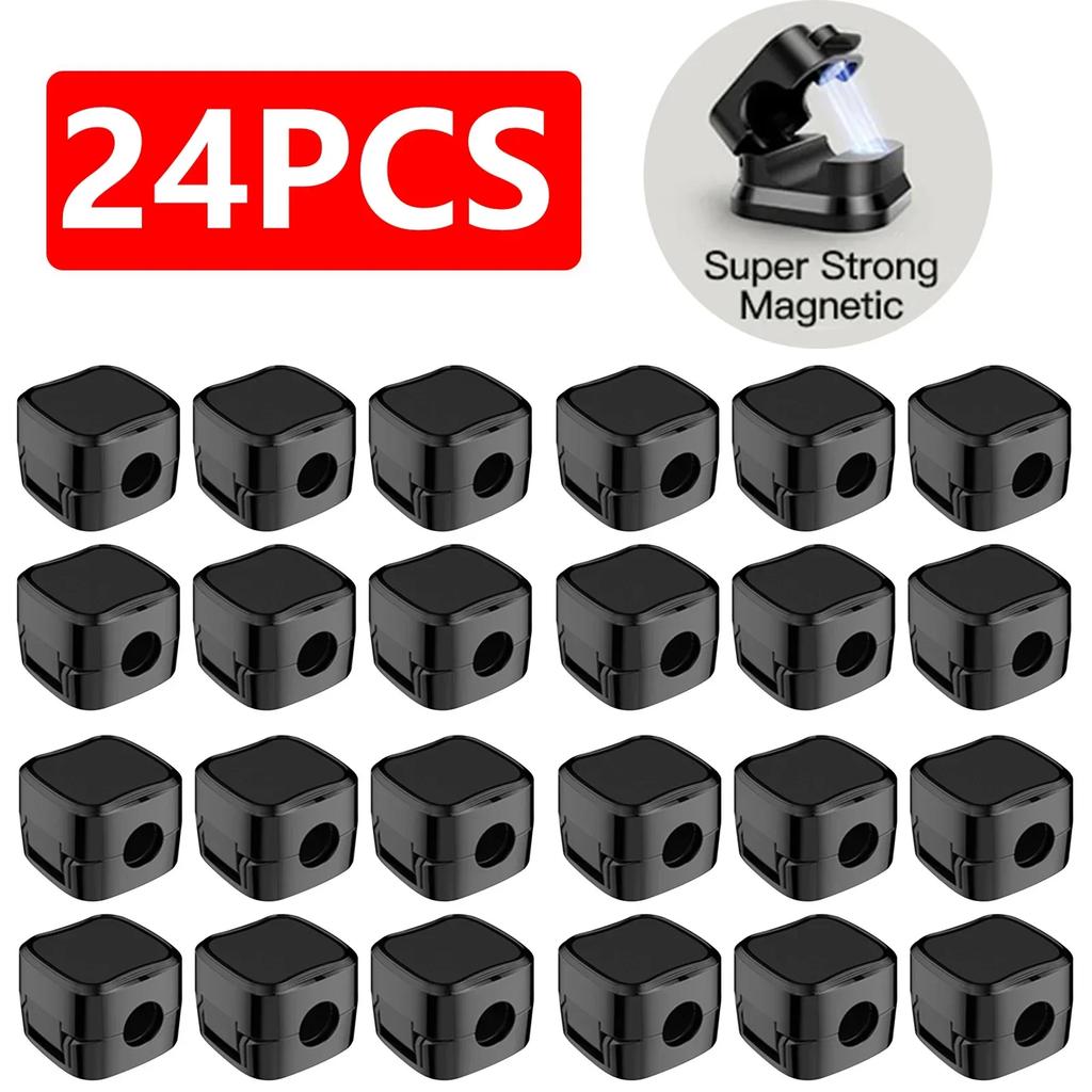 24/12/6 шт. Магнитные клипсы-органайзеры для кабелей, органайзер для проводов, держатель шнура, намотка для зарядного кабеля, настенный крючок