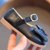 Baby Girls Leather Shoes Children Casual Flats Kids Kindergarten Toddlers Princess Bow-knot Mary Janes Square Toes 21-30 Sweet