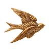 1/2Pcs Carving Swallow Wall Sculpture Decoration Golden Flying Bird Wall Art Home Bedroom Living Room Bathroom Wall Decorative Sign