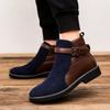 Man Outdoor Fashion Casual British Style Short Boot New High Top Boots Non Slip  Wear Resistant     Lightweight Men's Shoes