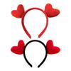 Повязка на голову с красным сердечком, легкий эластичный обруч для волос, повязка на голову на День святого Валентина, женский универсальный аксессуар для волос