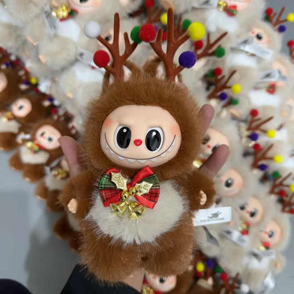 Рождественский лось с тем же виниловым лицом, брелок-подвеска, рождественская плюшевая кукла