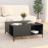 Coffee Table, Black, 80x80x36.5 Cm, Wood-based Material