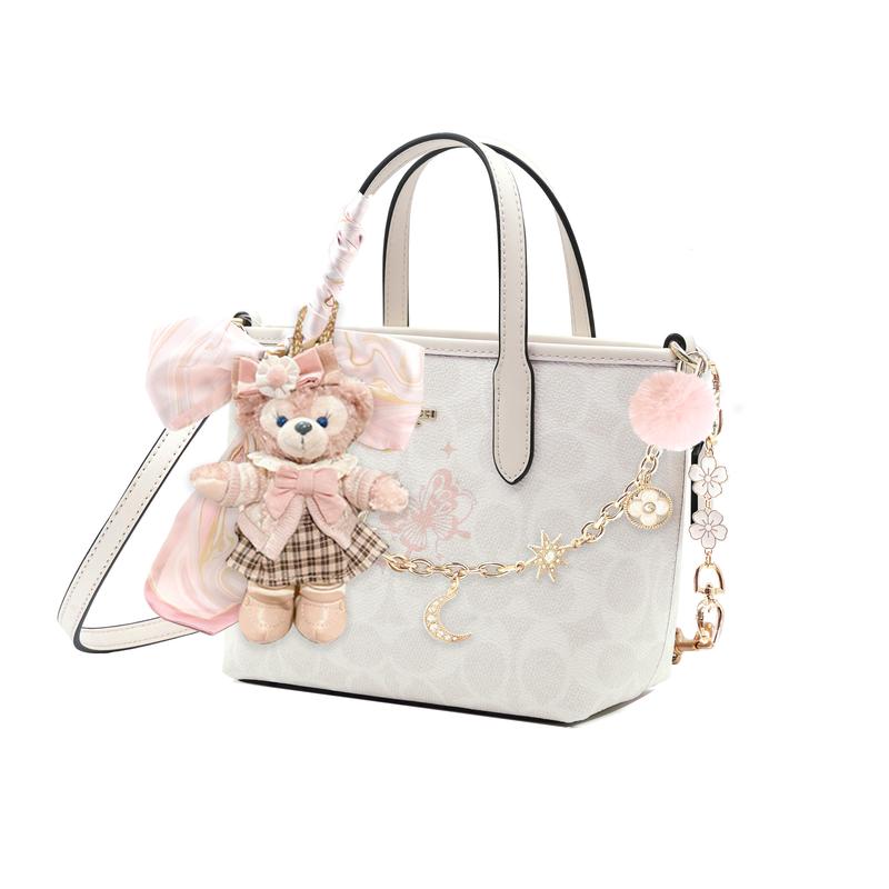 COACH handbag [Customized bag] City 15 detachable shoulder strap Tote bag Tote bag shopping coated Butterfly Shirley Rose Basic Pack (bag + dust bag)