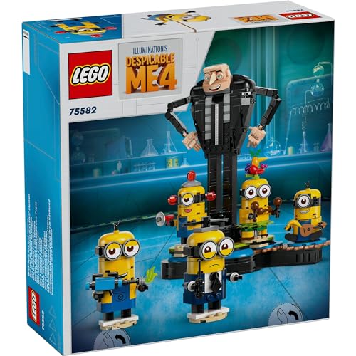 LEGO Миньон Грю и друзья Игрушка, Подарок на дни рождения, Рождество, для девочек, мальчиков и детей в возрасте 9, 10 и 11 лет, игра в воображение, игра в воображение, 75582