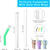 3PCS Reble Straws Replacement Compatible with Swig,Stainless Steel Straw with Colorful Silicone Straw Cover Compatible with Swig 40oz Mega Mug