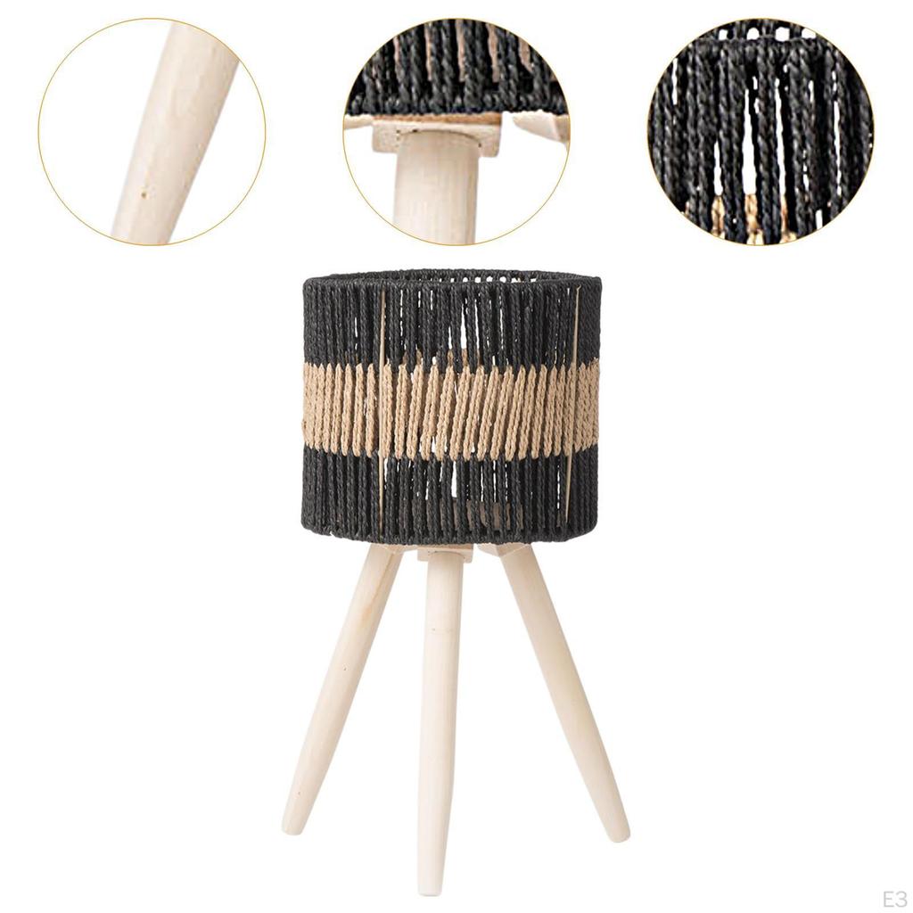 Напольный горшок с корзиной из бумажной веревки, цветочный горшок для удержания растений над землей, многоцелевой