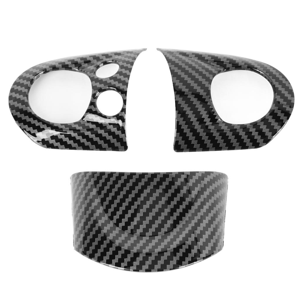 3pcs Steering Wheel Panel Cover Carbon Fiber Color Prevent Scratch for Cooper R54 R55 R56 R60