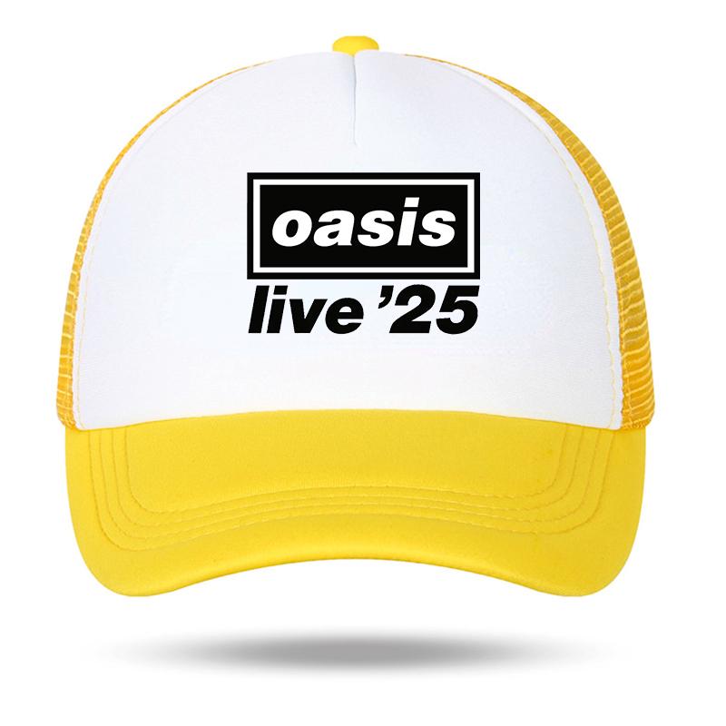 OAsis Printed Mesh Summer Baseball Cap Men Women Party Music Outdoor Fashion Gorros Sports Breathable Outdoor Sports Hat