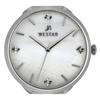 Westar Zing Crystal Accents Нержавеющая сталь Сетка Белый перламутровый циферблат Кварцевые женские часы 00128STN11